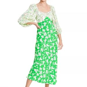 NWT! RIXO 3/4 Sl Floral Dress Sz 0